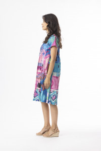 Printed Cotton Dress Easy Fit