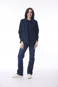 Cord Solid Shirt Jacket