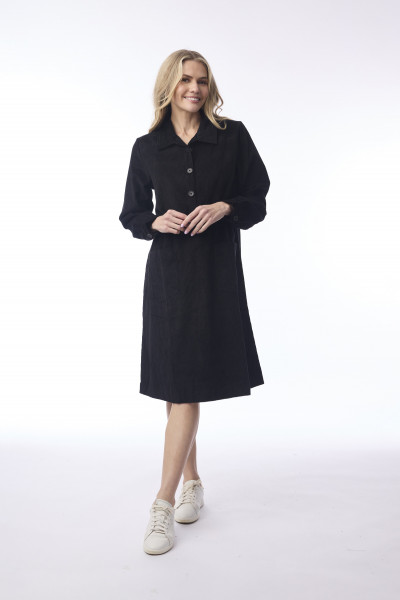 Cord Solid Dress Pockets