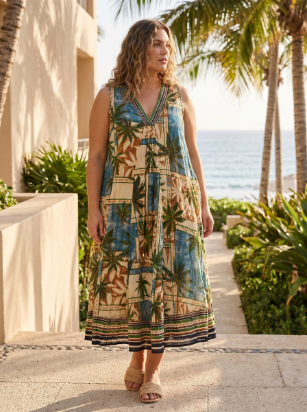 Allard Dress Maxi V Sleeveless