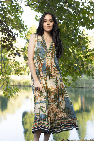 Allard Dress Maxi V Sleeveless