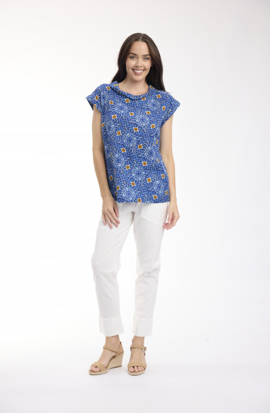 Avignon Top Rolled Neckline