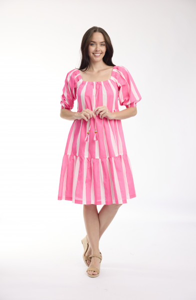 Stripe Dress Square Neckline