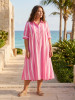 Stripe Dress Long Buttonthrough