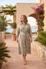 Broderie Print Dress Collar Long