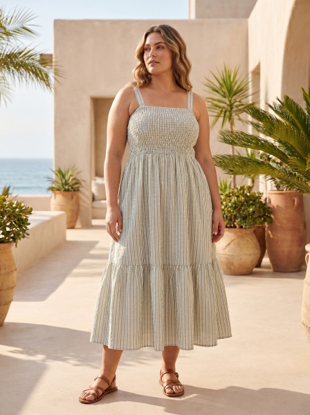 Calcutta Dress Shirred Strappy