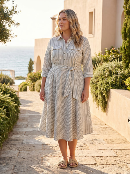 Calcutta Dress Collar Pockets