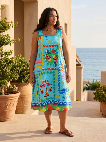 Camellias Dress Strappy Maxi