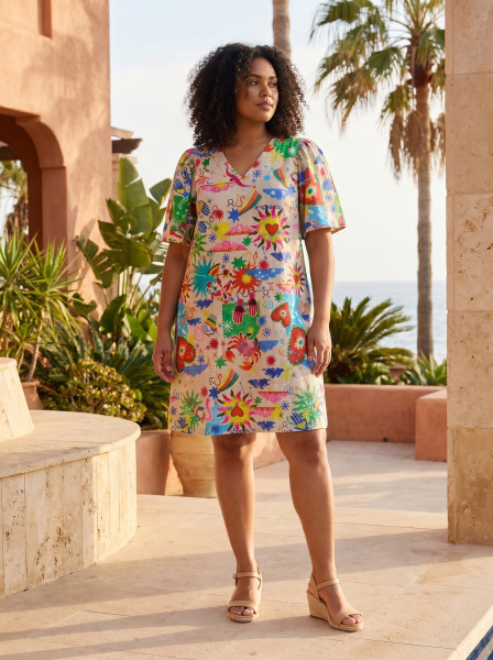 Camellias Dress Puff Sleeve