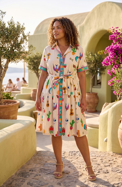Citadelle Dress Collar Tie Waist