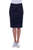 Knee-Length Stretch Denim Skirt