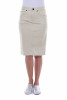 Knee-Length Stretch Denim Skirt