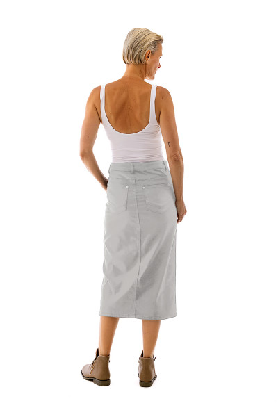 Midi Stretch Denim Skirt