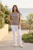 T-Shirt with Eyelet Trim