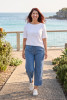 Washed Drawstring Pull-On 7/8 Wide Leg Pant