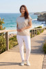 Foil Spots T-Shirt with Eyelet Trim
