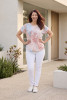 Burnout Print Drop Shoulder Tee