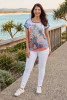 Round Neck Tee with Sublimation Print