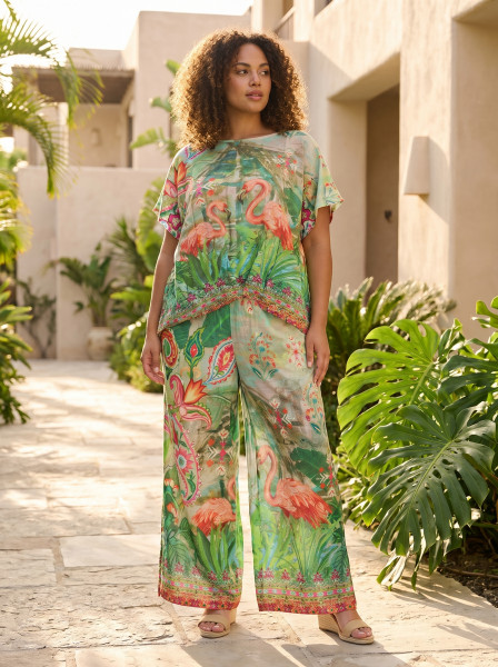 Digital Top Pleated
