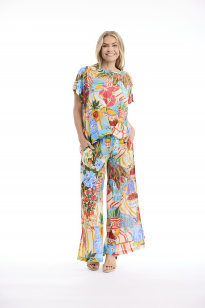 Digital Top Pleated
