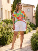 Digital Top Pleated