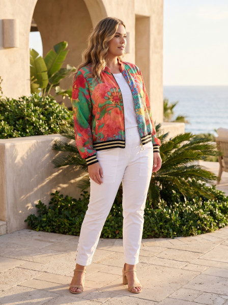 Digital Printed Jacket with Zipper