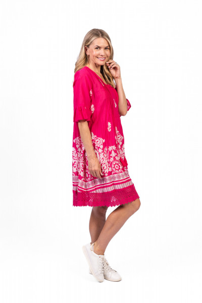 Hannah Tunic Boho Short Sleeve
