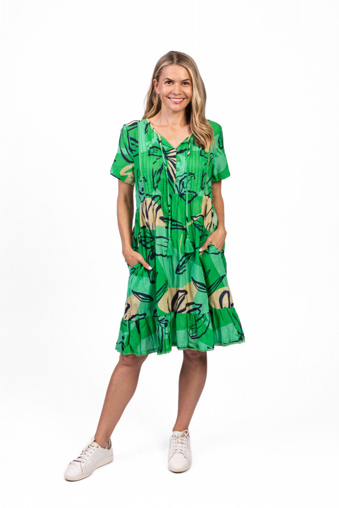 Colette V Neck Tassel Dress