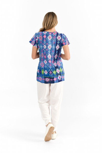 Kayla Cotton Blouse Short Sleeve