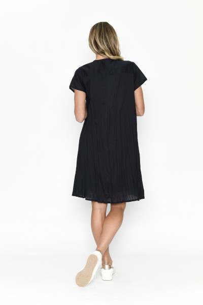Taylor Dress Cap Sleeve Solid With Lining