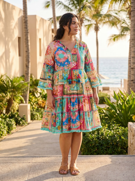 Foulard Fleurs Dress Layers
