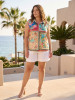 Foulard Fleurs Top Cap Sleeve