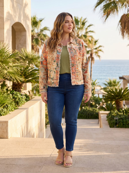 Gordes Jacket Fringe Main Print