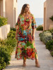 Jardin Exotique Dress Maxi Frill Hem