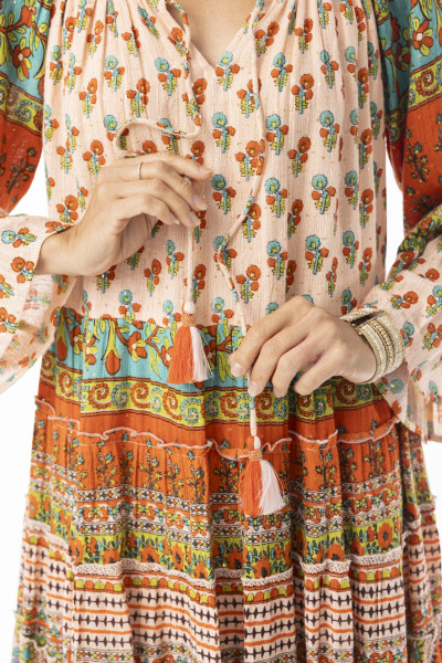 Kiran Dress Layers Frill sleeve