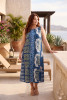 Liberte Blue Dress Midi Sleeveless