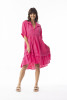 Linen Solid Dress layers 3/4 lv