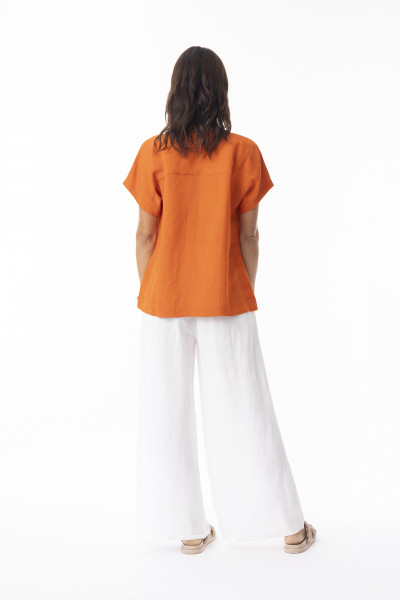 Linen Solid Top Boxy