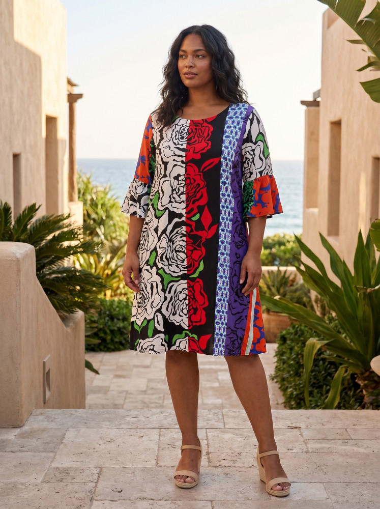 Menton Dress Contemporary Frill Sleeve