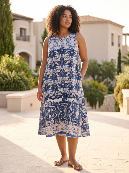 Monaco Dress Midi Sleeveless