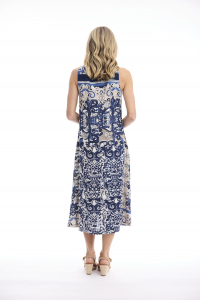 Monaco Dress Midi Sleeveless
