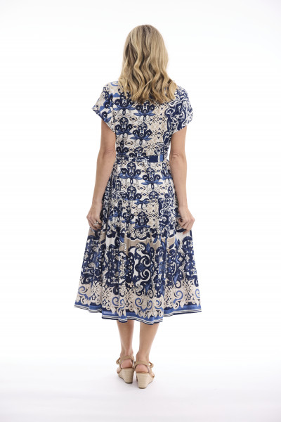 Monaco Dress V Neck Buttonthrough Short