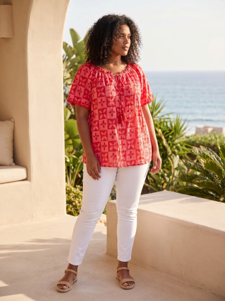 Mougins Top Frill Neckline