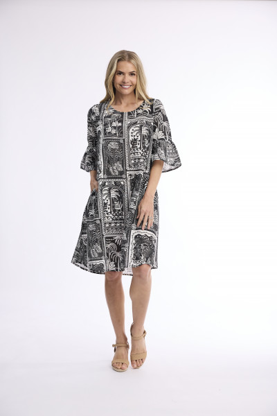 Pampellone Dress Contemporary Frill Sleeve