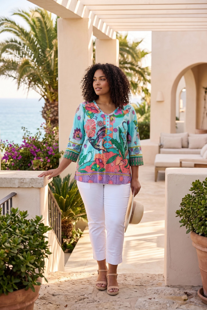 Provence Top Frill Neckline