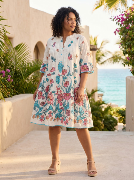 Rothschild Dress Buttonthrough 3/4 Sleeve