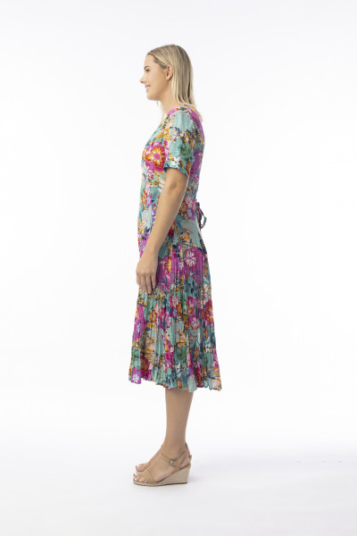 Selaron Dress Godet Short Sleeve