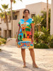 Dress Contemporary Short Sleeve V