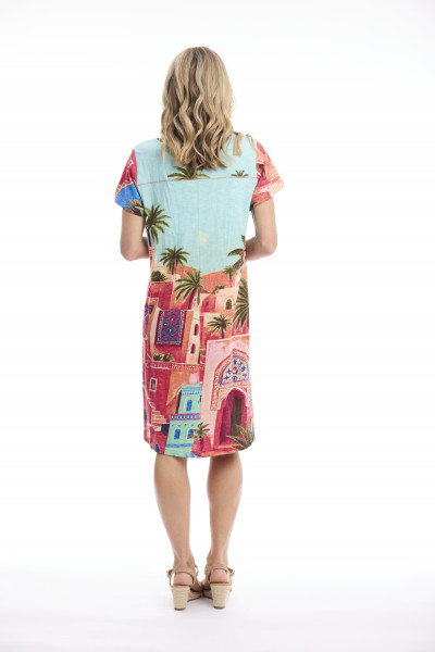 Dress Contemporary Short Sleeve V