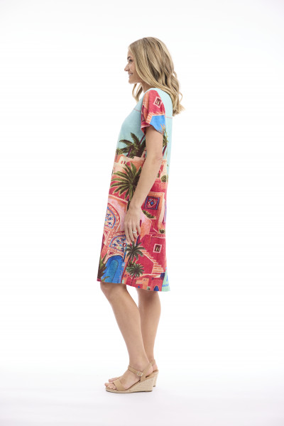 Dress Contemporary Short Sleeve V